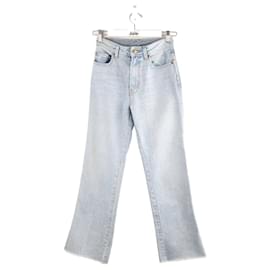 Autre Marque-Wide cotton jeans-Blue