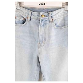 Autre Marque-Wide cotton jeans-Blue