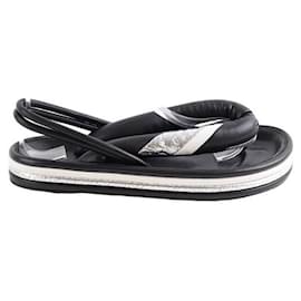 Isabel Marant-Zapatos sandalias de cuero.-Negro