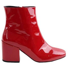 The Kooples PATENT LEATHER BOOTS Dark red