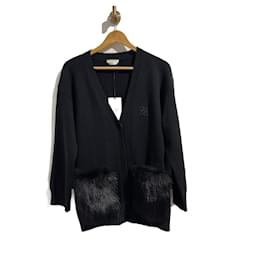 Fendi-FENDI Tricot T.IT 42 Laine-Noir
