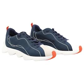 Hermès-HERMES  Trainers EU 43 Cloth-Navy blue