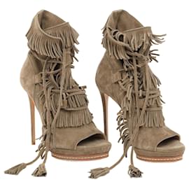 Casadei-CASADEI  Heels EU 38 Suede-Khaki