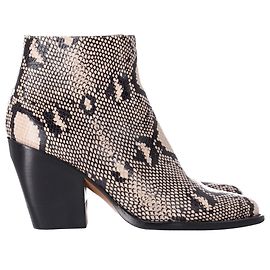 Chloé Rylee Botas de salto bloco em couro com estampa de pele de cobra Outro Impressão em python