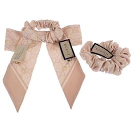 Gucci-Gucci GG Canvas Scrunchies Set Accessoire pour cheveux en toile 770292 3G001 5878 en excellent état-Autre