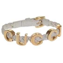 Gucci-Gucci geflochtenes Lederarmband mit Logo, Lederarmband 684631 IAAA1 8078 in ausgezeichnetem Zustand-Andere