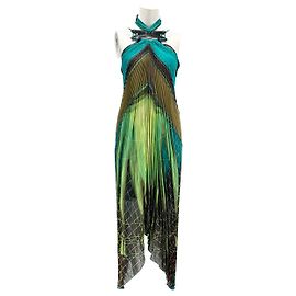 Robe Jean Paul Gaultier T.FR 36 Soie Vert