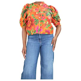 Farm Rio-Blusa Blooming Garden laranja - tamanho M-Laranja