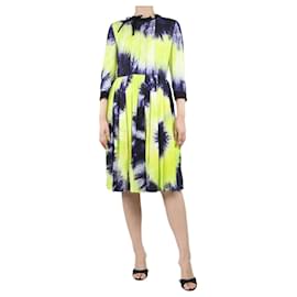 Prada-Multi tie-dye print pleated midi dress - size UK 10-Multiple colors