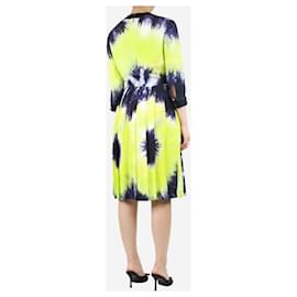 Prada-Multi tie-dye print pleated midi dress - size UK 10-Multiple colors