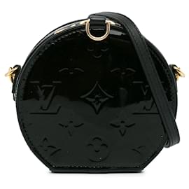 Louis Vuitton-Louis Vuitton Black Vernis Mini Boite Chapeau Souple-Preto