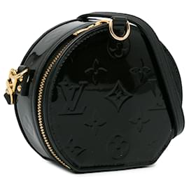 Louis Vuitton-Louis Vuitton Black Vernis Mini Boite Chapeau Souple-Black