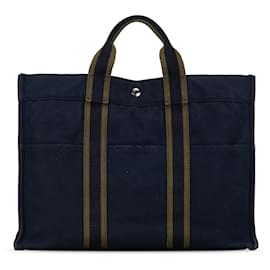 Hermès-Hermes Blue Fourre Tout MM-Azul,Azul oscuro