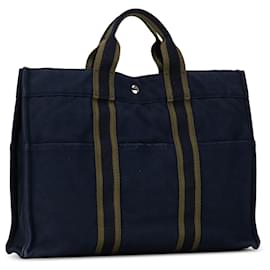 Hermès-Hermes Blue Fourre Tout MM-Azul,Azul oscuro