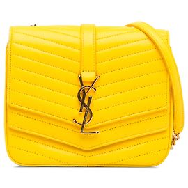 Saint Laurent Monogramme Petit Chevron Jaune Sulpice Jaune
