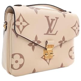 Louis Vuitton-Louis Vuitton Brown Bicolor Monogram Giant Empreinte Pochette Metis-Brown,Other