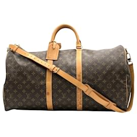 Louis Vuitton-Louis Vuitton Keepall Bandouliere 55-Castaño