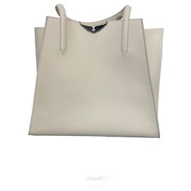 Zadig & Voltaire LE BORDERLINE leather tote bag eggshell Eggshell