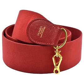 Bandoulière Hermès Rouge en Cuir Dorée Rouge