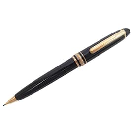 Montblanc-BOLIGRAFO MONTBLANC VINTAGE MOZART ESTUCHE MECÁNICO DE RESINA NEGRA BOLÍGRAFO NEGRO-Negro