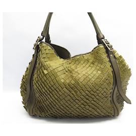 Burberry-BOLSO DE MANO BURBERRY DE PIEL CAQUI BOLSO DE MANO DE PIEL CAQUI-Caqui