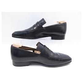 Berluti-CHAUSSURES BERLUTI MOCASSINS ANDY DEMESURE 7 41 CUIR EMBAUCHOIR SHOES-Noir