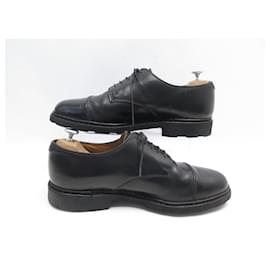 Paraboot-PARABOOT DERBY SHOES AZAY GRIFF 11 45 BLACK LEATHER BLACK LEATHER SHOES-Black