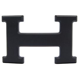 Hermès NUEVA HEBILLA DE CINTURÓN HERMES H 5382 DE METAL HEBILLA CON PLACA DE PVD NEGRO MATE Negro
