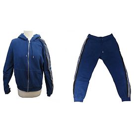 Hermès ENSEMBLE HERMES VESTE ZIPPEE + PANTALON JOGGING RUN H 50 M S JACKET PANTS Bleu Marine