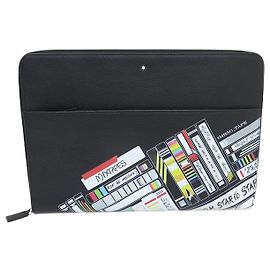 NEW MONTBLANC MEISTERSTUCK SOFT GRAIN MIX TAPES CLUTCH POUCH MB123731 Black