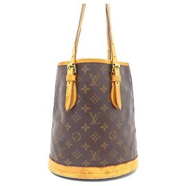 SAC A MAIN LOUIS VUITTON BUCKET PM M42238 CABAS MONOGRAM LV CANVAS HANDBAG Marron