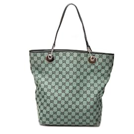 Gucci-Borsa tote in tela Gucci GG in tela e pelle in buone condizioni-Altro