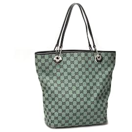 Gucci-Borsa tote in tela Gucci GG in tela e pelle in buone condizioni-Altro