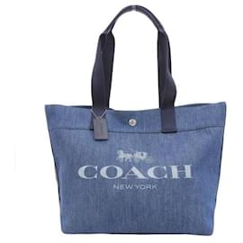 Coach-Coach Denim Horse and Carriage Tote Bag Denim Tote Bag F67415 en excelentes condiciones-Otro