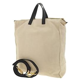 Fendi-Canvas Selleria Logo Tote Bag-Brown