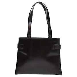 Gucci-GUCCI Borsa tote Pelle verniciata Marrone 002 2113 0333 Auth 73732-Marrone