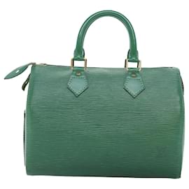 Louis Vuitton-Bolsa de mão LOUIS VUITTON Epi Speedy 25 Borneo Verde M43014 Autenticação de LV 74246-Outro