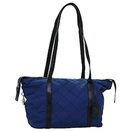 Prada-Bolso Tote PRADA Nylon Azul Autenticación 74236-Azul