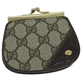 Gucci-Porte-monnaie GUCCI GG Supreme PVC Beige 64 03 114 Auth am6199-Beige