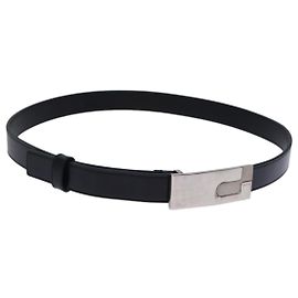 GUCCI Belt Leather 26.8""-28.7"" Black Auth ti1657 Black