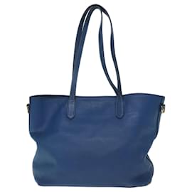 Prada-PRADA Tote Bag Safiano leather Blue Auth 73978-Blue