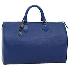 Louis Vuitton-Bolsa de mão LOUIS VUITTON Epi Speedy 35 Toledo Azul M42995 Autenticação de LV 72296-Outro
