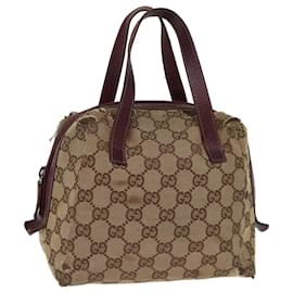 Gucci-GUCCI Custodia a mano in tela GG Beige 124542 Auth 74207-Beige