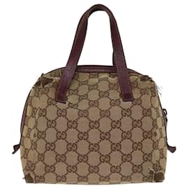 Gucci-GUCCI Custodia a mano in tela GG Beige 124542 Auth 74207-Beige