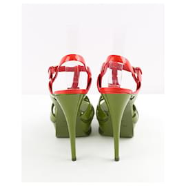 Saint Laurent-patent leather heels-Red