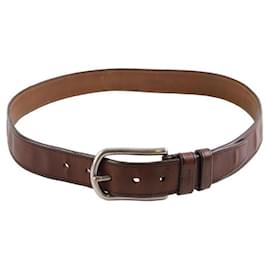 Prada-Leather leather belt-Brown