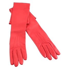 Lanvin Long leather gloves Red