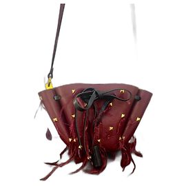 Borsa Valentino Garavani Rosso scuro in similpelle Bordò