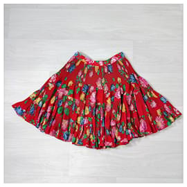 Kenzo-Kenzo Paris red pleated skirt-Red