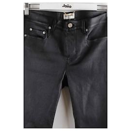 Saint Laurent-Slim leather pants-Black